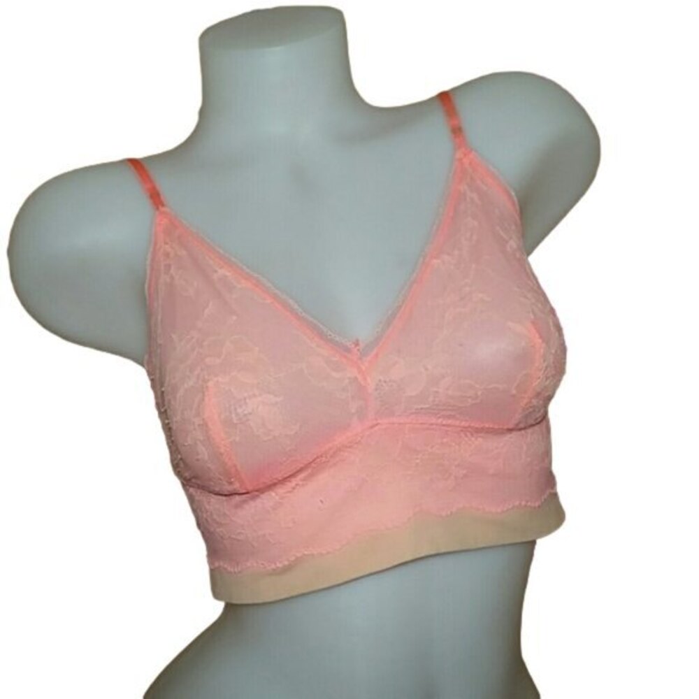 Victorias Secret Pink Peach Bralette Womens Size Medium